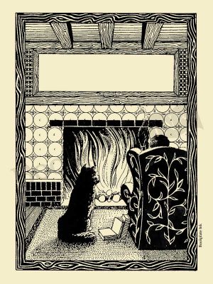 A108-cat-and-owner-by-fireplace