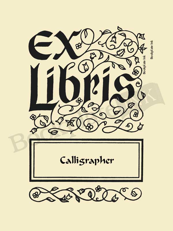 B210 - Ex Libris bookplate design by Cullen Rapp - Bookplate Ink